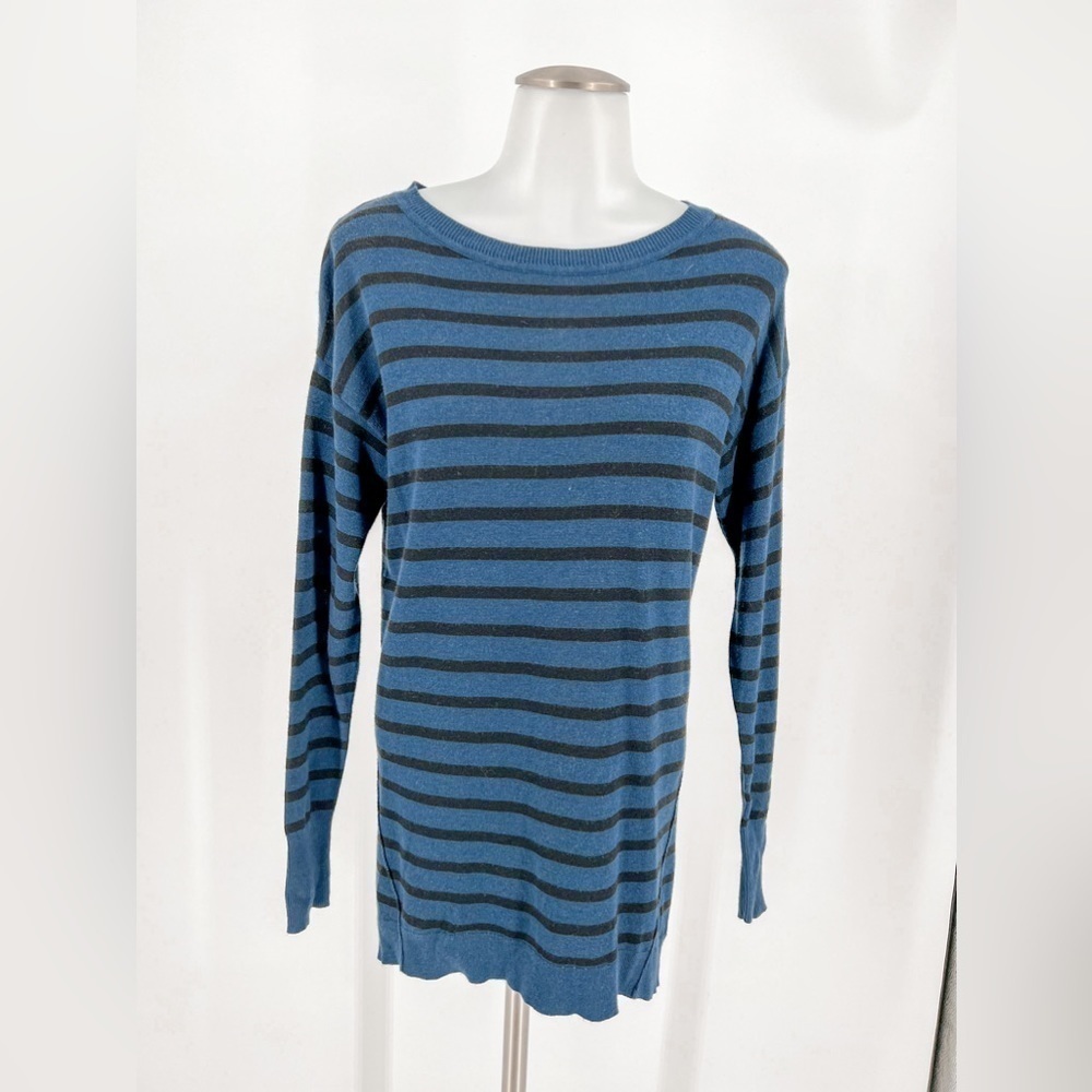 Caslon Blue and Black stripped sweater tunic